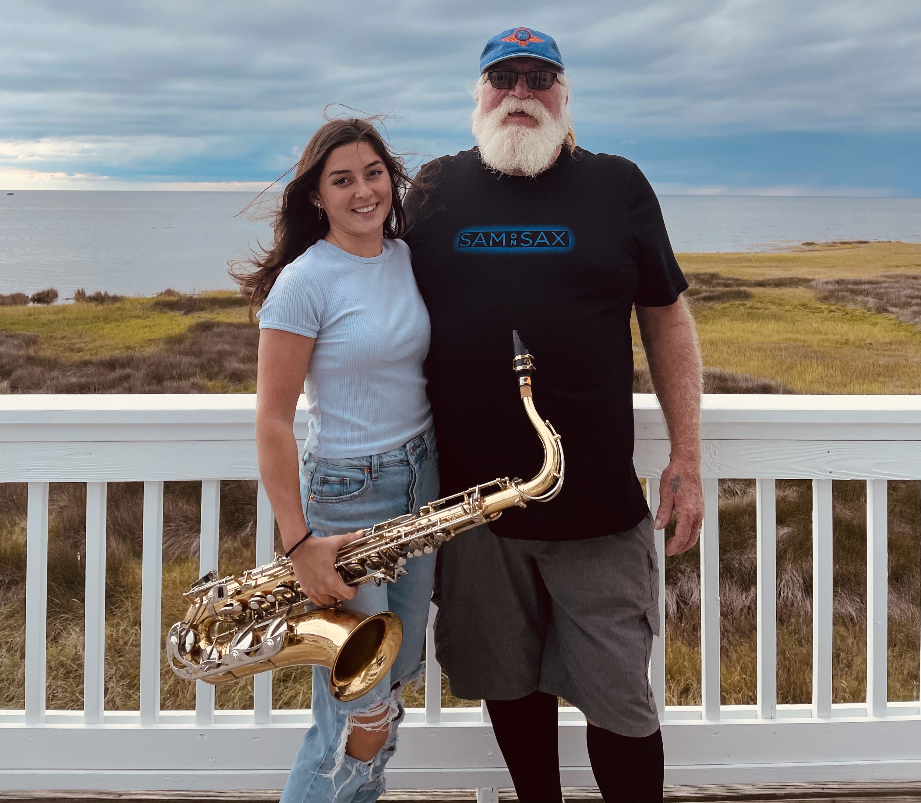 Sam on Sax T-Shirt Image